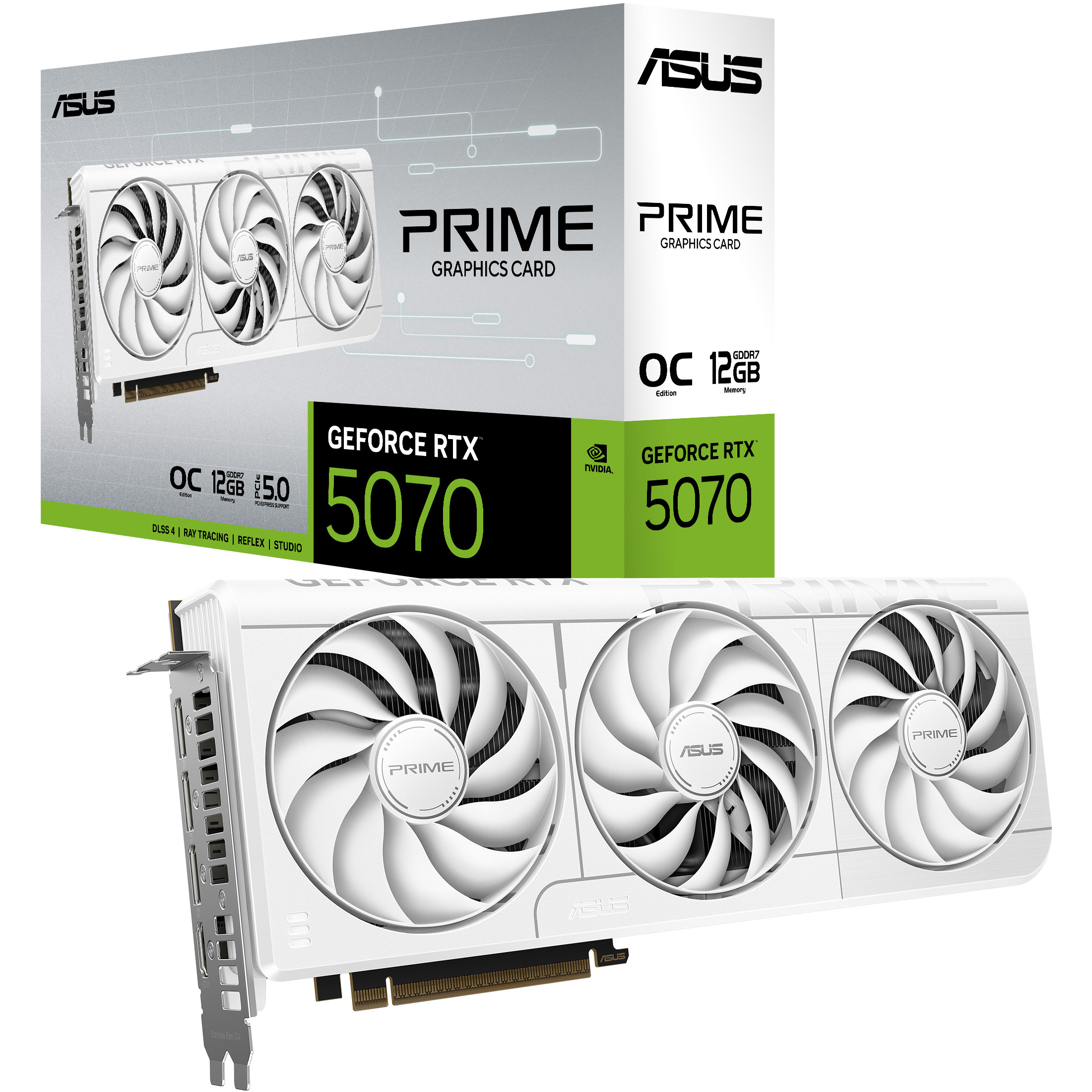 Grafička kartica ASUS RTX 5070-O12G-WHITE NVIDIA GeForce RTX 5070 12 GB GDDR7-16