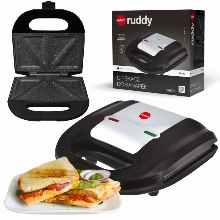 Toster za sendviče ELDOM RUDDY (750w, granitne ploče)-5