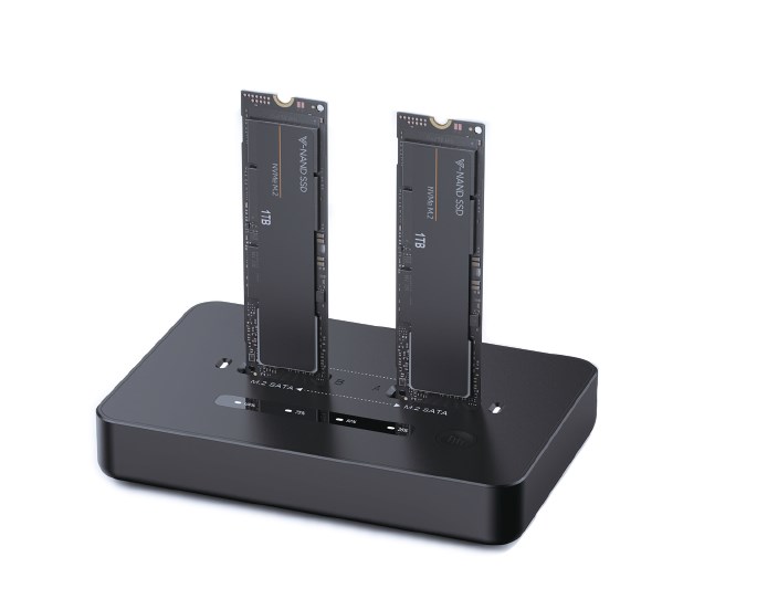 Dokumentacijska stanica GEMBIRD DD2-U3M2 USB Type-C M.2 NVME (i SATA) crna