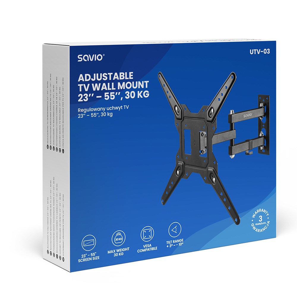 Stalak za TV SAVIO UTV-03 139.7 cm (55") crna boja