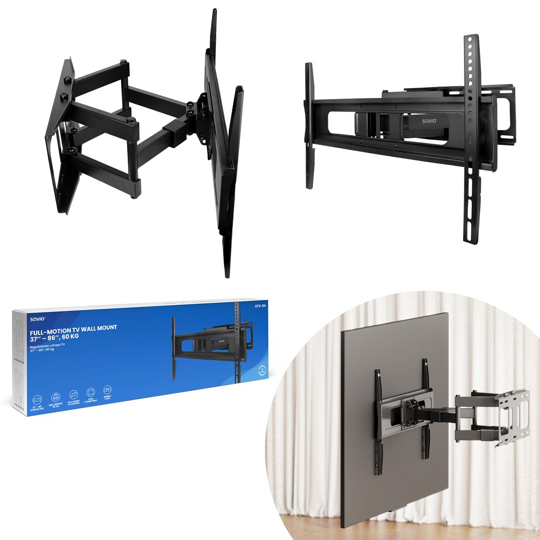 Stalak za TV SAVIO UTV-04 2.18 m (86") Crna boja-8