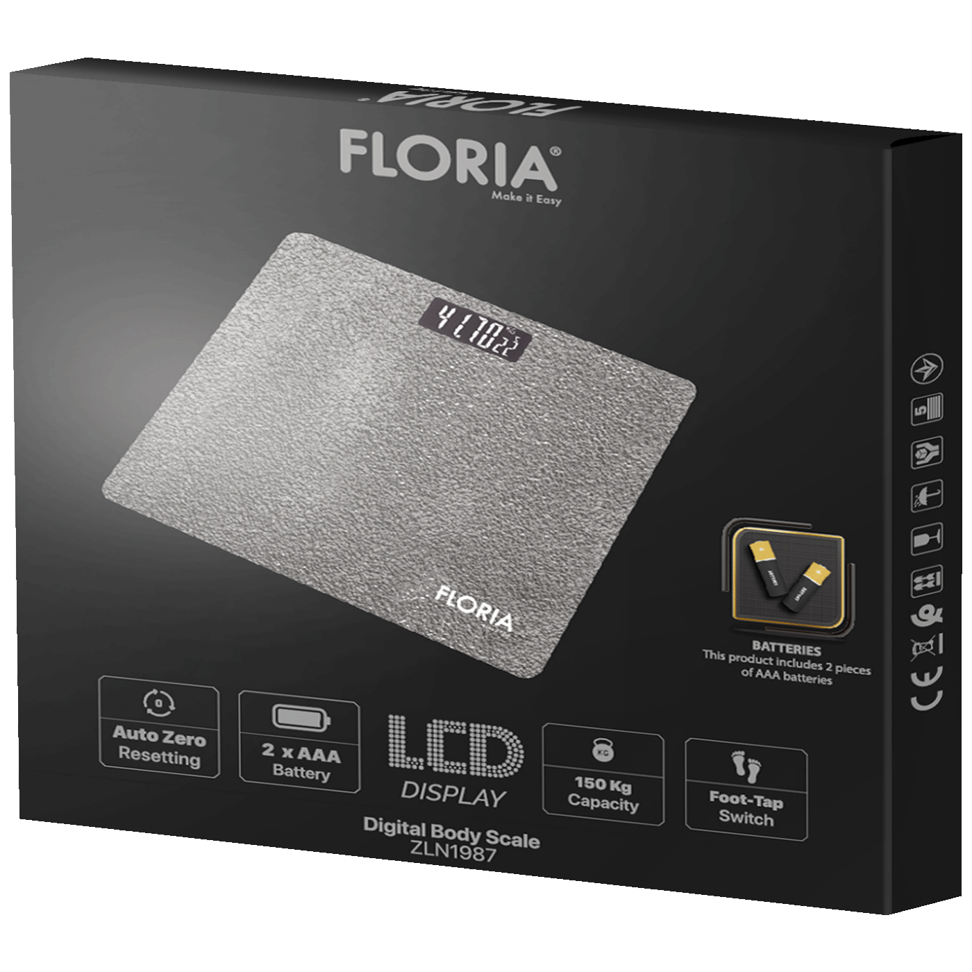 Vaga FLORIA ZLN1987 digitalna do 150 kg-1