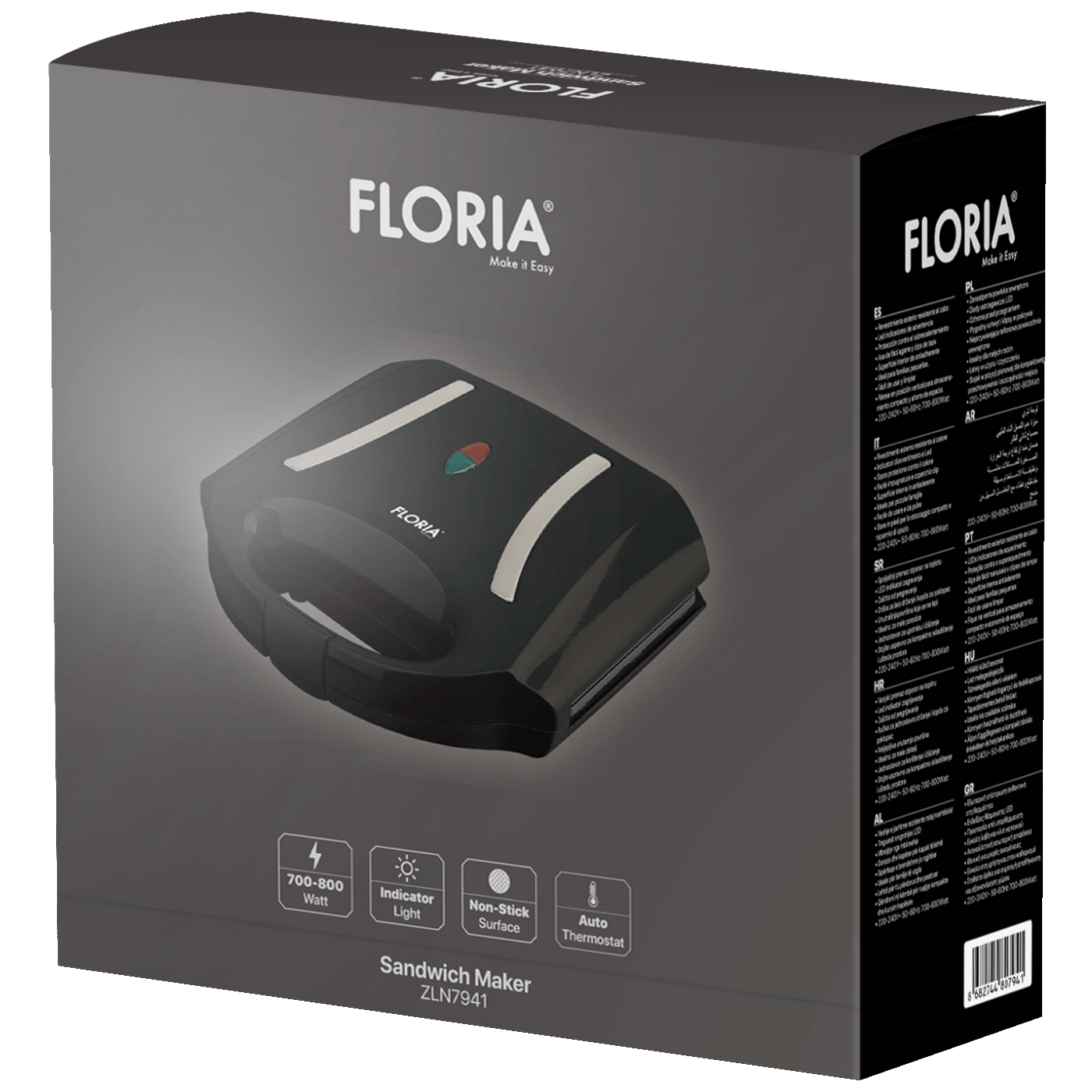 Toster FLORIA ZLN7941 800 W crna-1