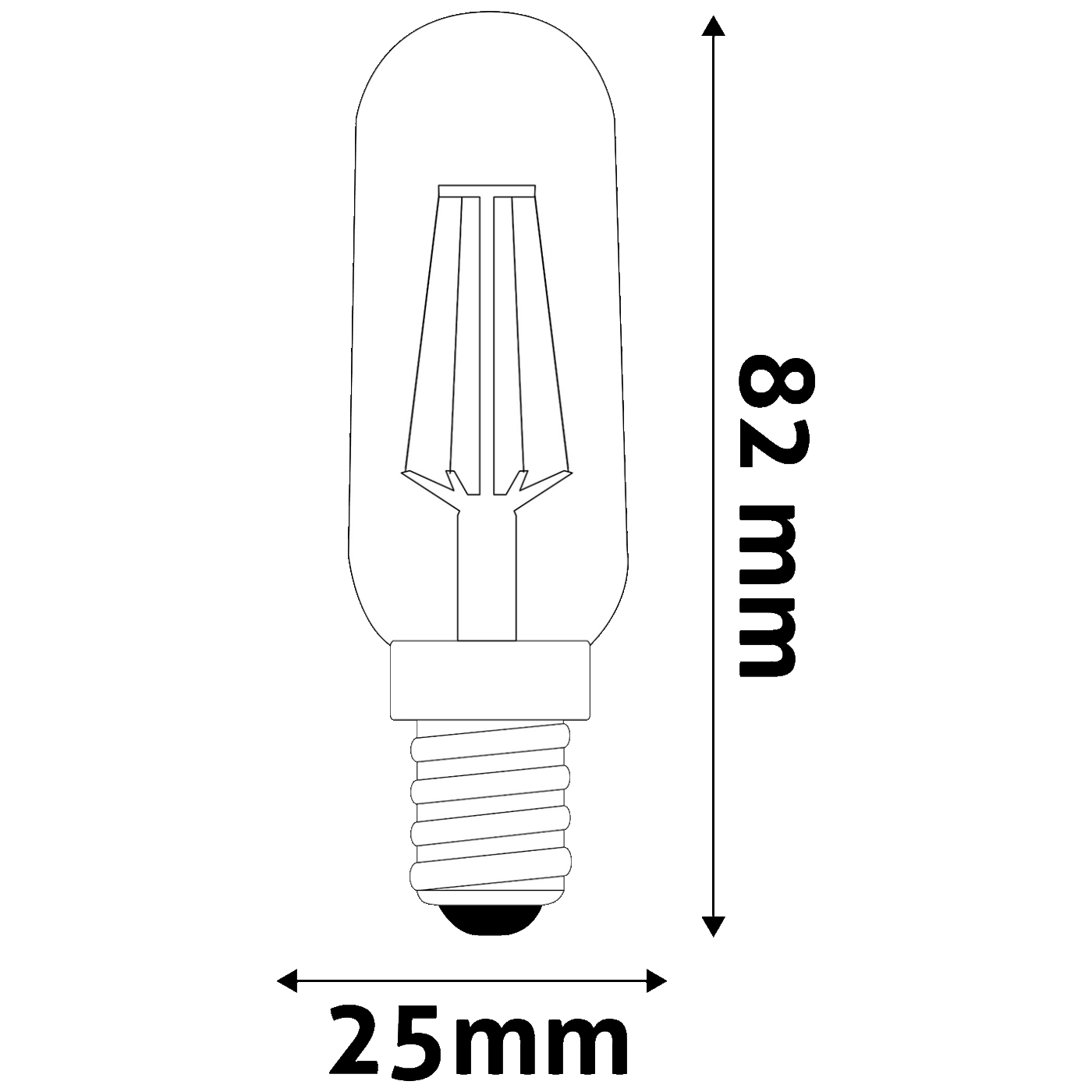 Žarulja LED AVIDE T25 4W E14 4000K bijela svjetlost-2