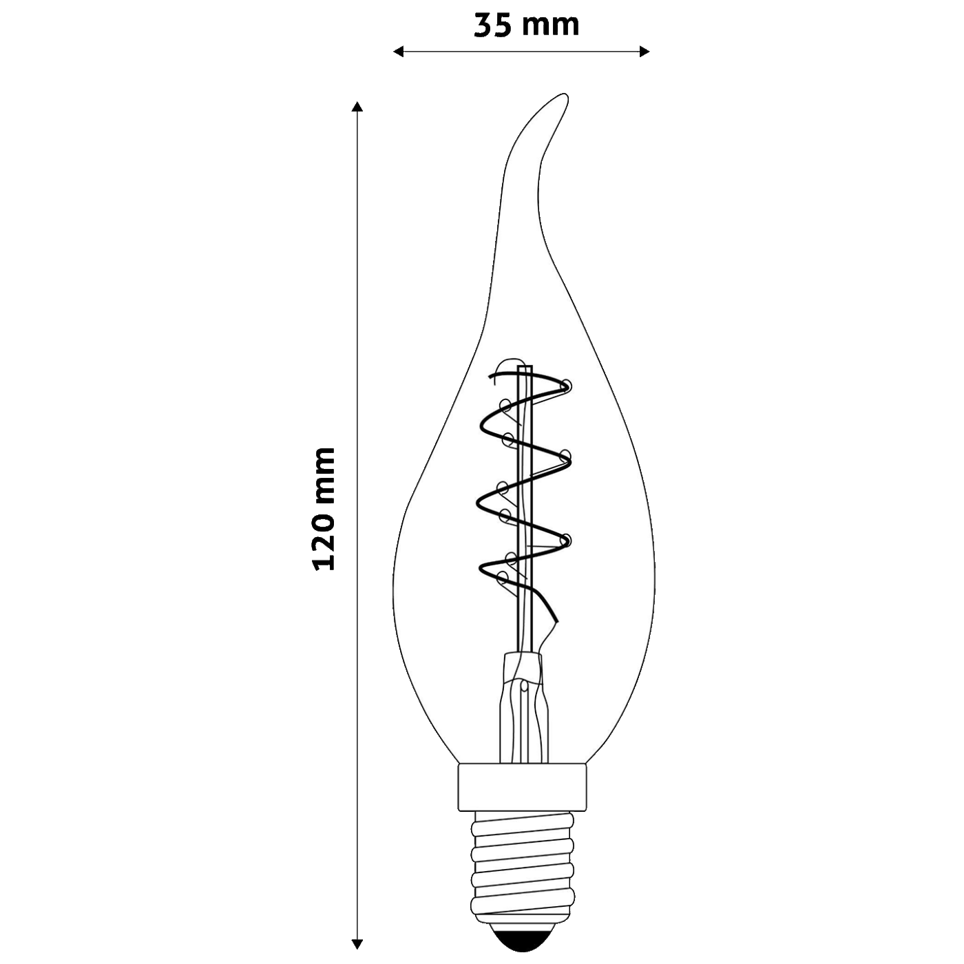 Žarulja LED AVIDE 3W E14 2700K topla bijela svjetlost-2