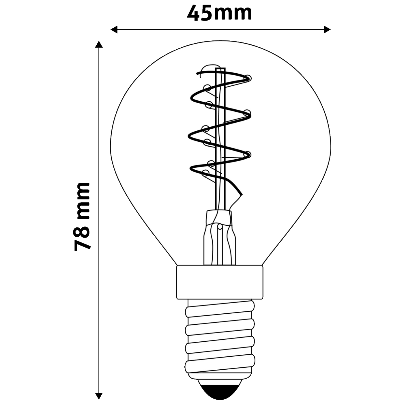 Žarulja LED AVIDE Soft Filament Mini Globe 3W E14 2700K-2