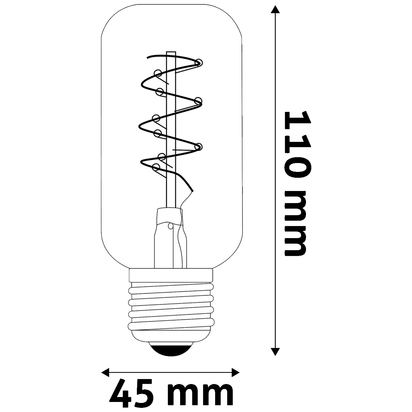 Žarulja AVIDE LED Soft Filament T45 4.5W E27 2700K (topla bijela svjetlost)-2