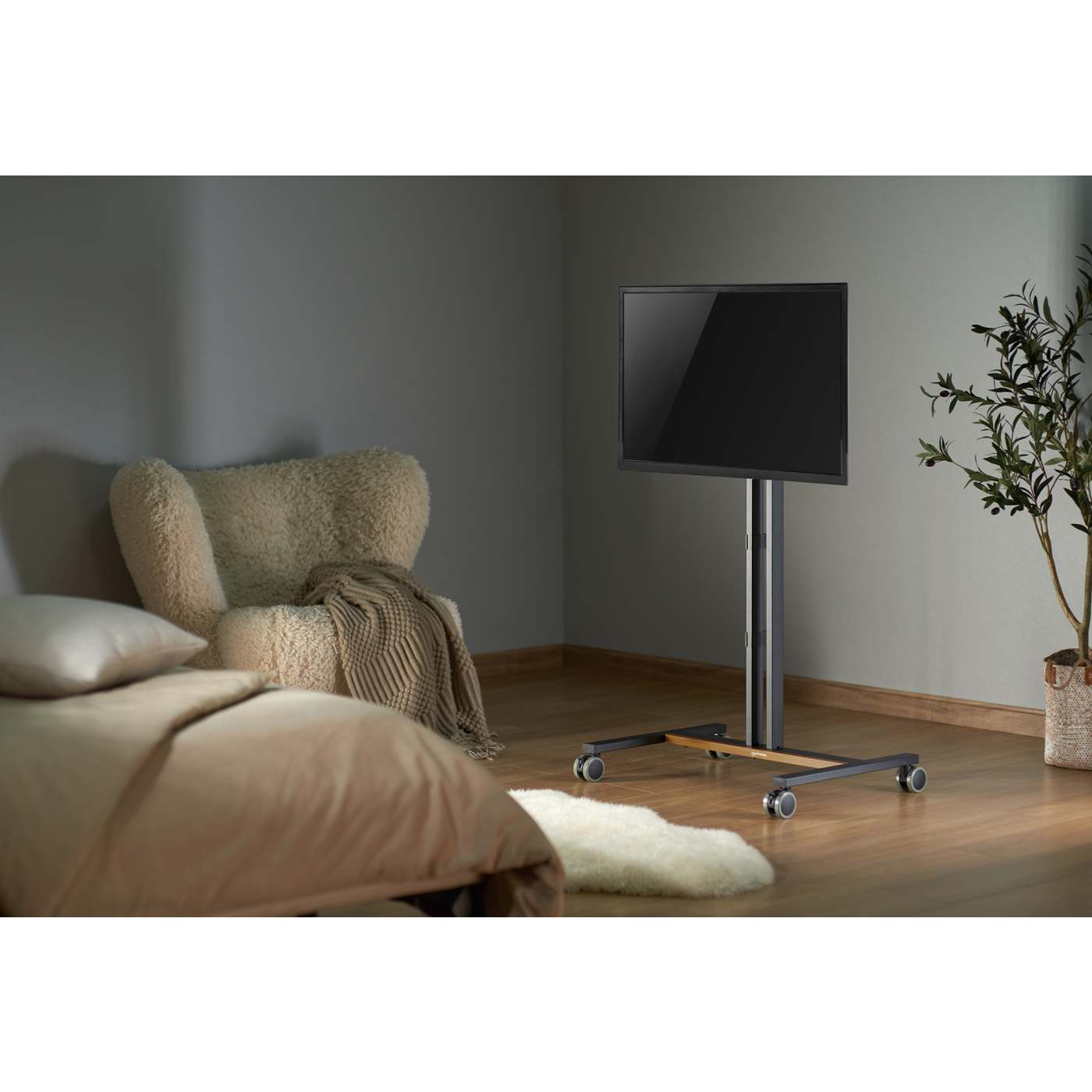 Pokretni podni stalak MANHATTAN 34"-55" 35 kg crni-6
