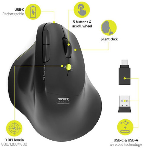 MIŠ PORT DESIGNS ERFO SOFT BT+WL