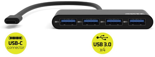 HUB Port Designs USB-C 4X USB-A 3.0 ports