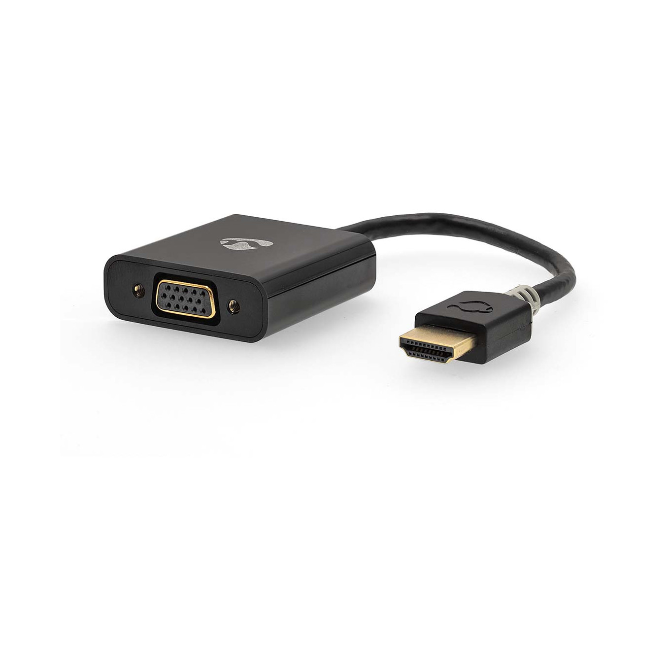 Adapter NEDIS CCBW34900AT02, HDMI (M) na VGA (Ž), USB micro B (Ž), 3.5mm (Ž), Gold plated, 0.2m, antracit, kutija-2