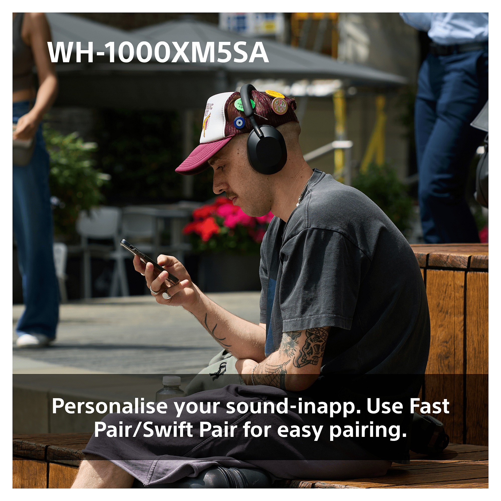 Slušalice SONY WH-1000XM5SA Over-Ear crne (ANC, bežične i žične)-7