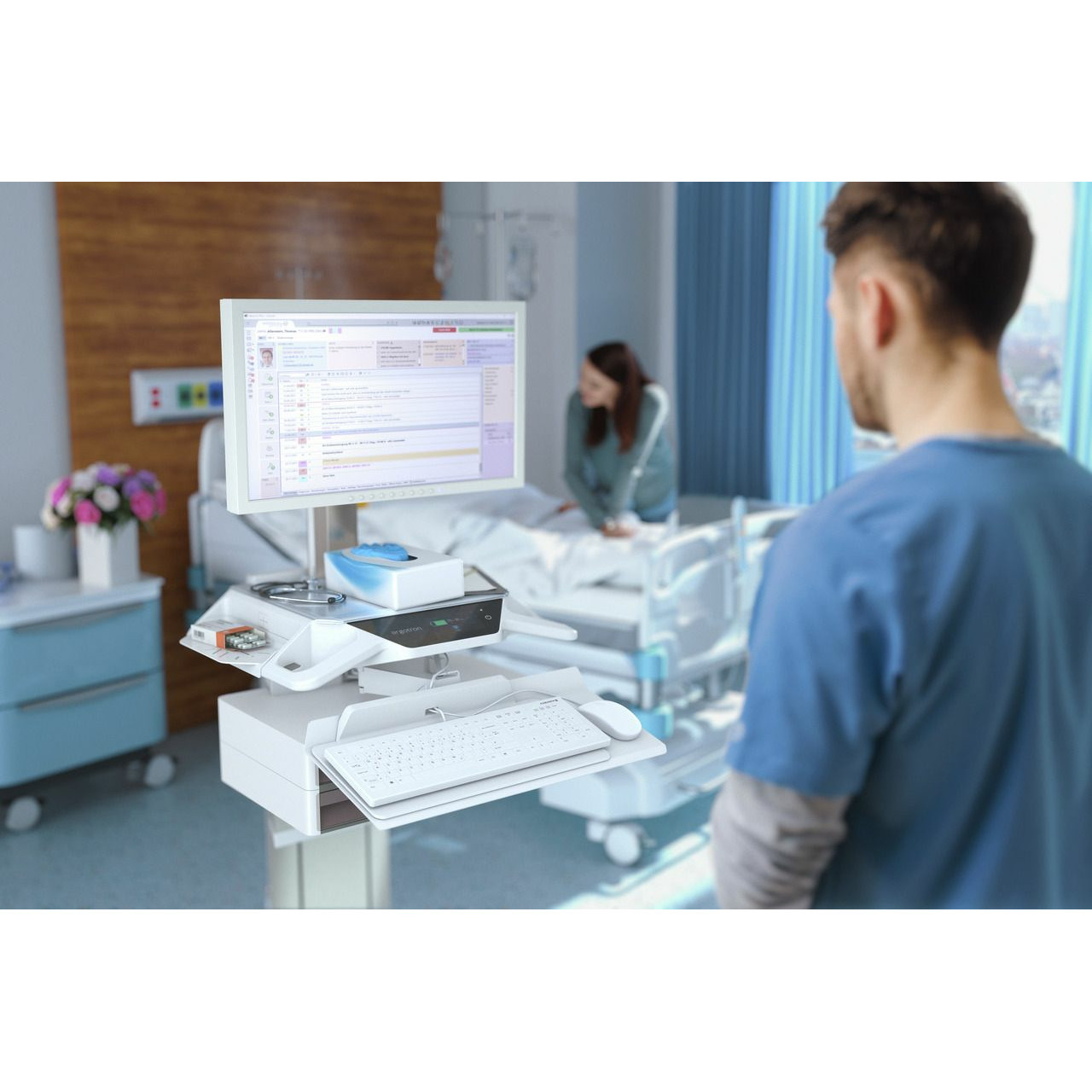 Tipkovnica CHERRY AK-C8112 Medical [DE] bijela kabelska – internacionalna non HR tipkovnica-7
