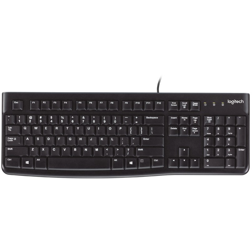 Tipkovnica LOGITECH K120 za poslovanje, crna boja – internacionalna non HR tipkovnica