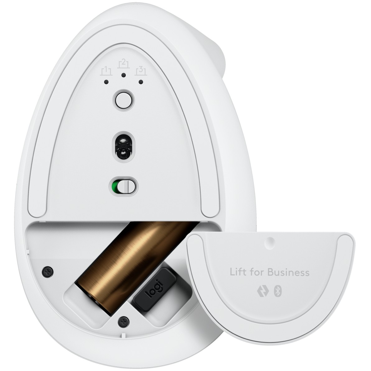 Miš LOGITECH Lift for Business Vertical, bež boja, bežični, Bluetooth, 6 tipki-3