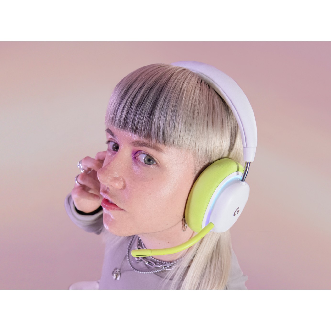 Slušalice LOGITECH G G735 full size Bluetooth / LIGHTSPEED wireless 3.5 mm jack bijela boja-7