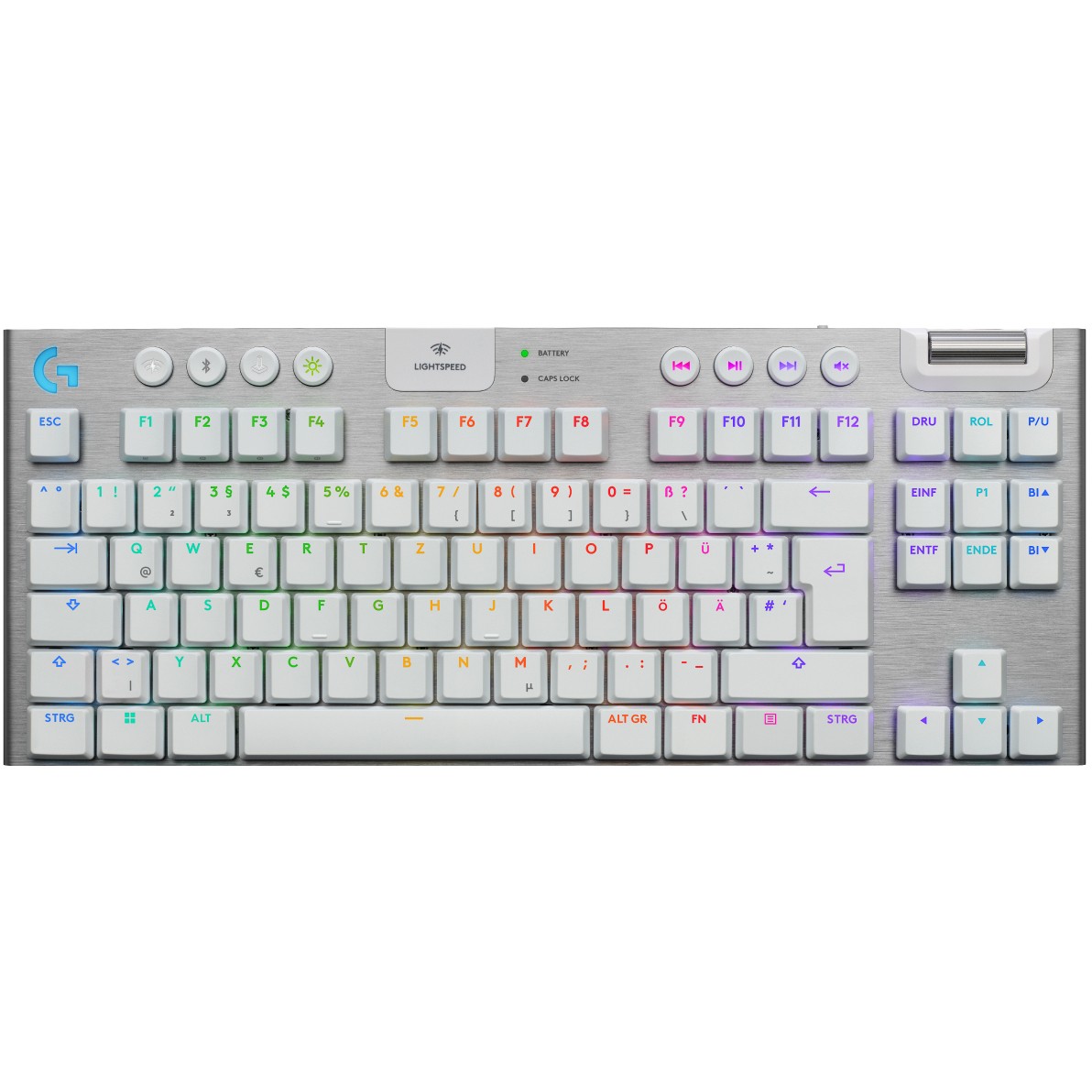 Bežična gaming tipkovnica LOGITECH G915 X LIGHTSPEED TKL bijela boja (DE) – internacionalna non HR tipkovnica
