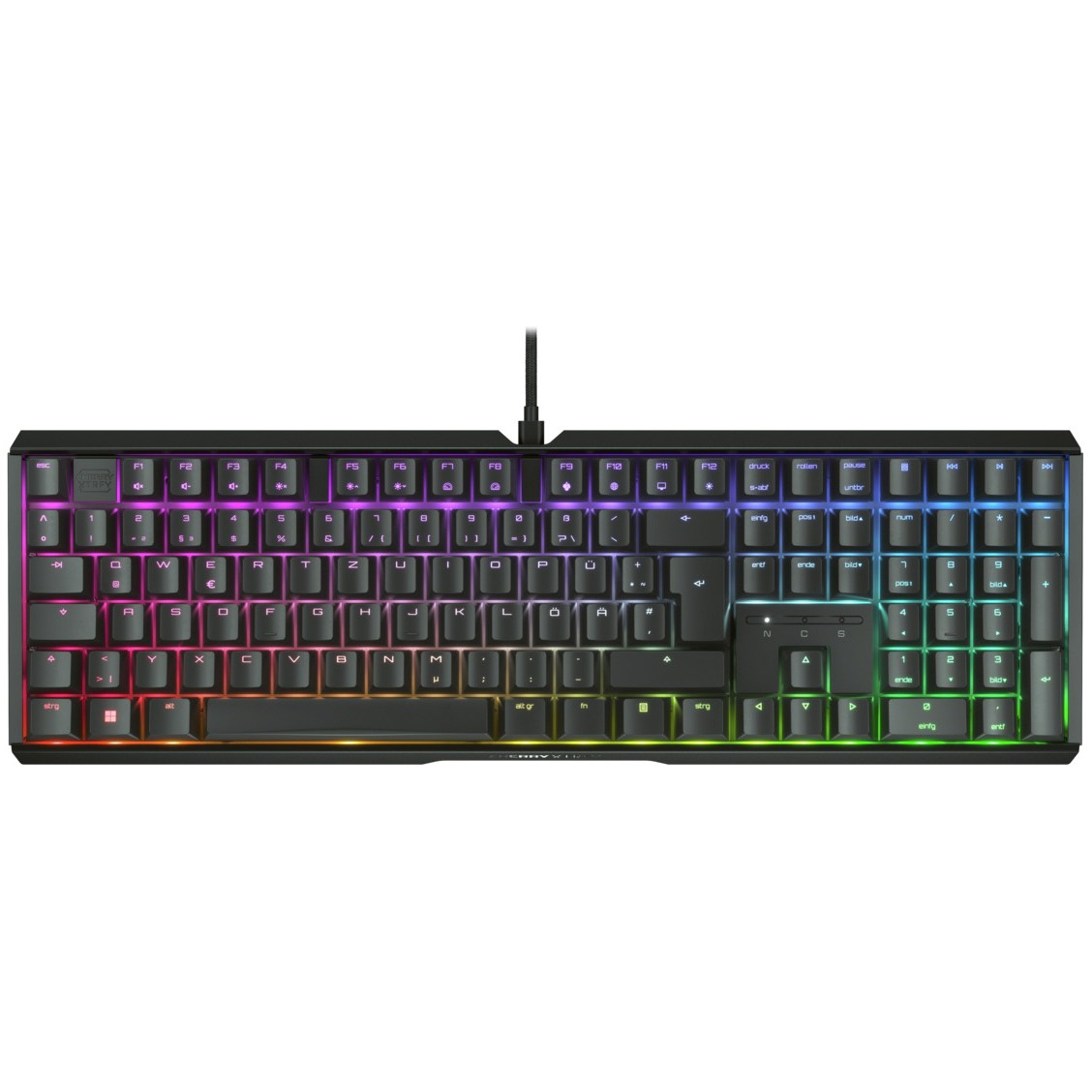 Tipkovnica CHERRY XTRFY TAS MX 3.1 RGB Corded (DE) MX2A Red sw – internacionalna non HR tipkovnica