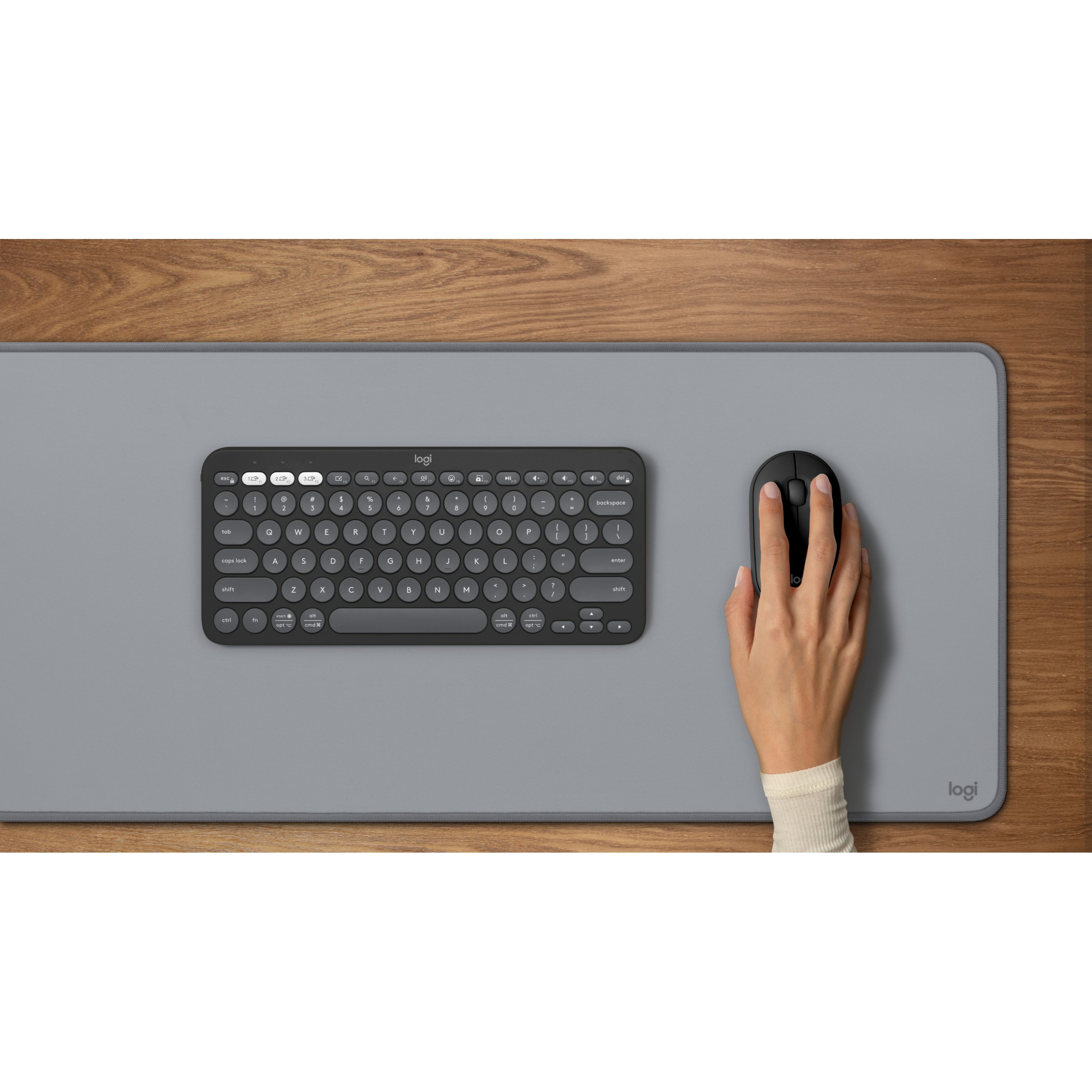 Tipkovnica i miš LOGITECH PEBBLE 2 COMBO TONAL GRAPHITE – internacionalna non HR tipkovnica-9