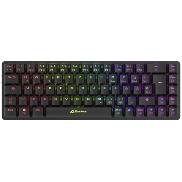 Tipkovnica SHARKOON PureWriter W65 crna-crvena DE – internacionalna non HR tipkovnica-0