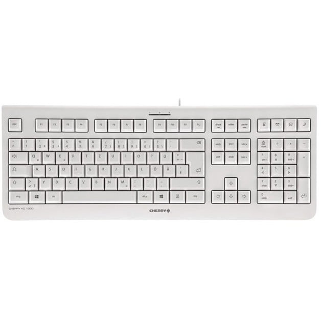 Tipkovnica CHERRY KC 1000 Corded CH-Layout bijela/siva – internacionalna non HR tipkovnica