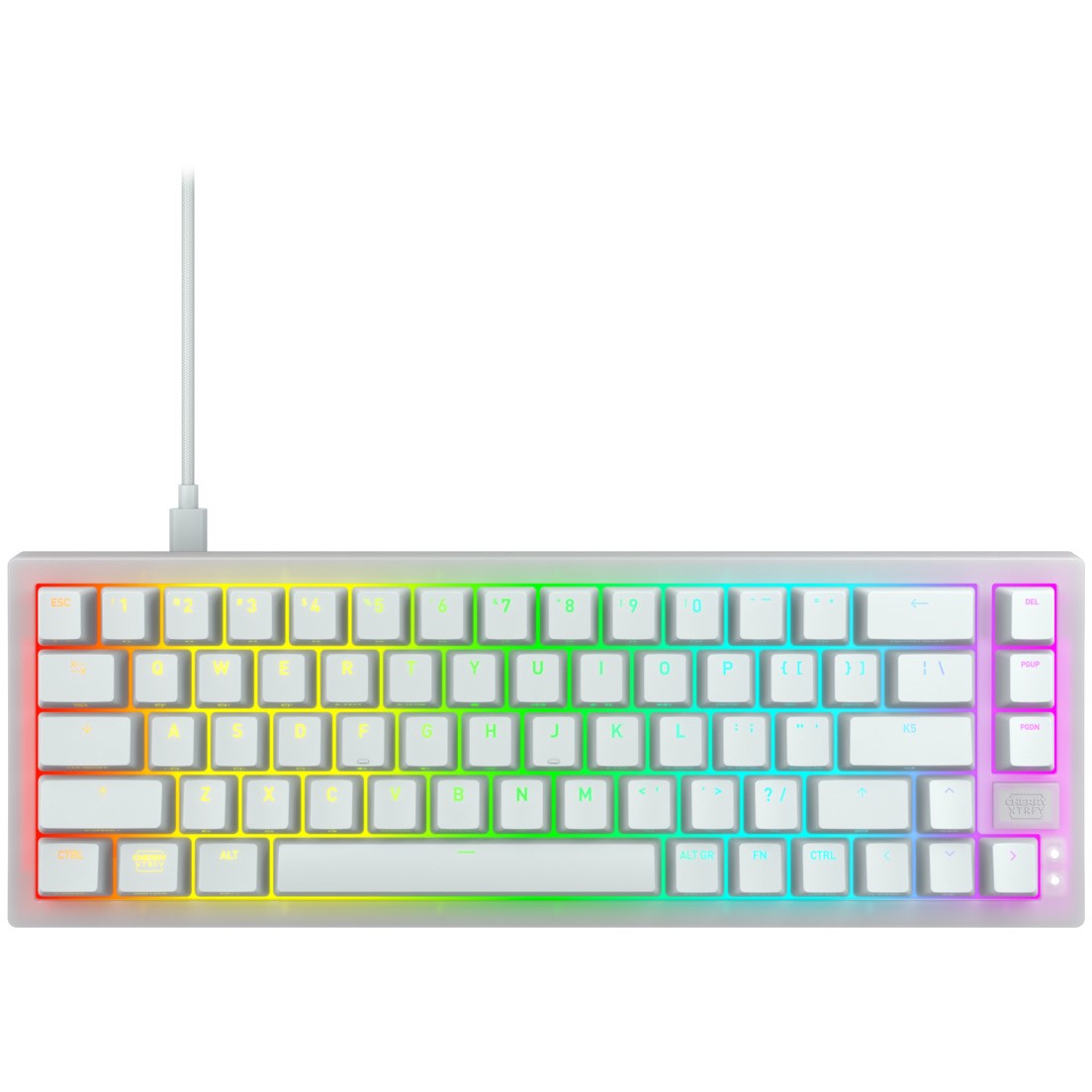 Tipkovnica CHERRY XTRFY K5V2 Corded US-Layout bijela MX Red – internacionalna non HR tipkovnica