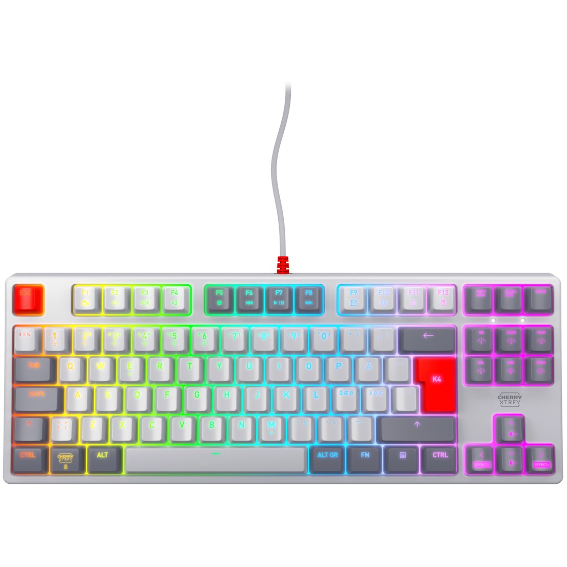 Tipkovnica CHERRY XTRFY K4V2 TKL white – internacionalna non HR tipkovnica