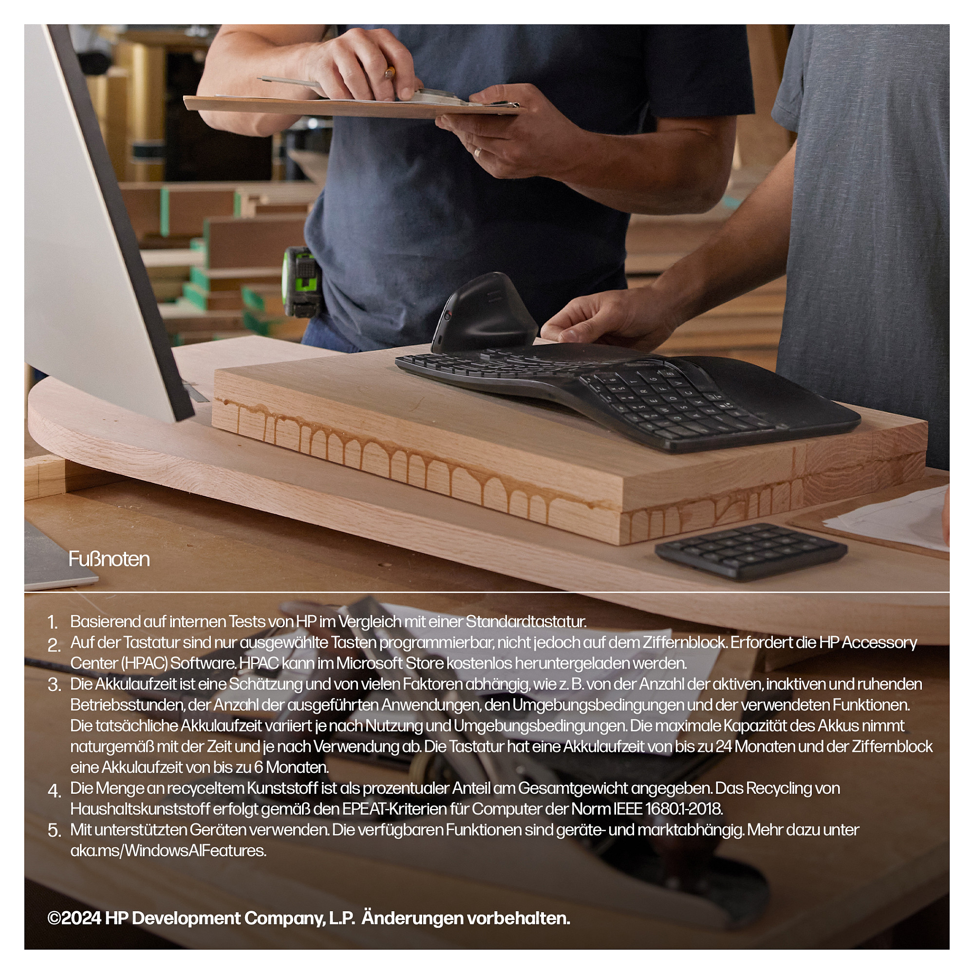 Tipkovnica HP 960 Ergonomisch seperater Tastenblock Kabellos – internacionalna non HR tipkovnica-6