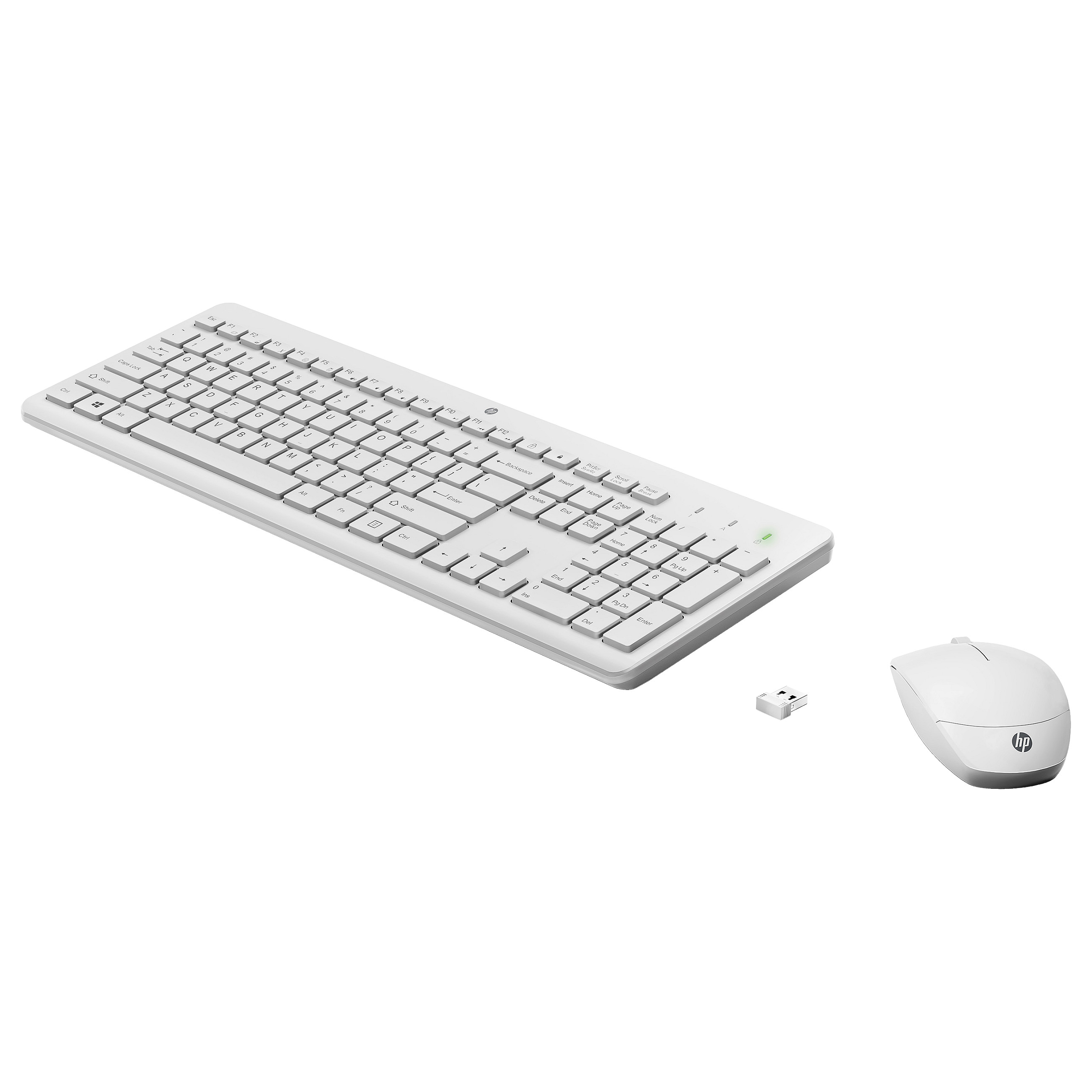 Set tipkovnica i miš HP 230 (bežični, bijela boja, de layout)-4