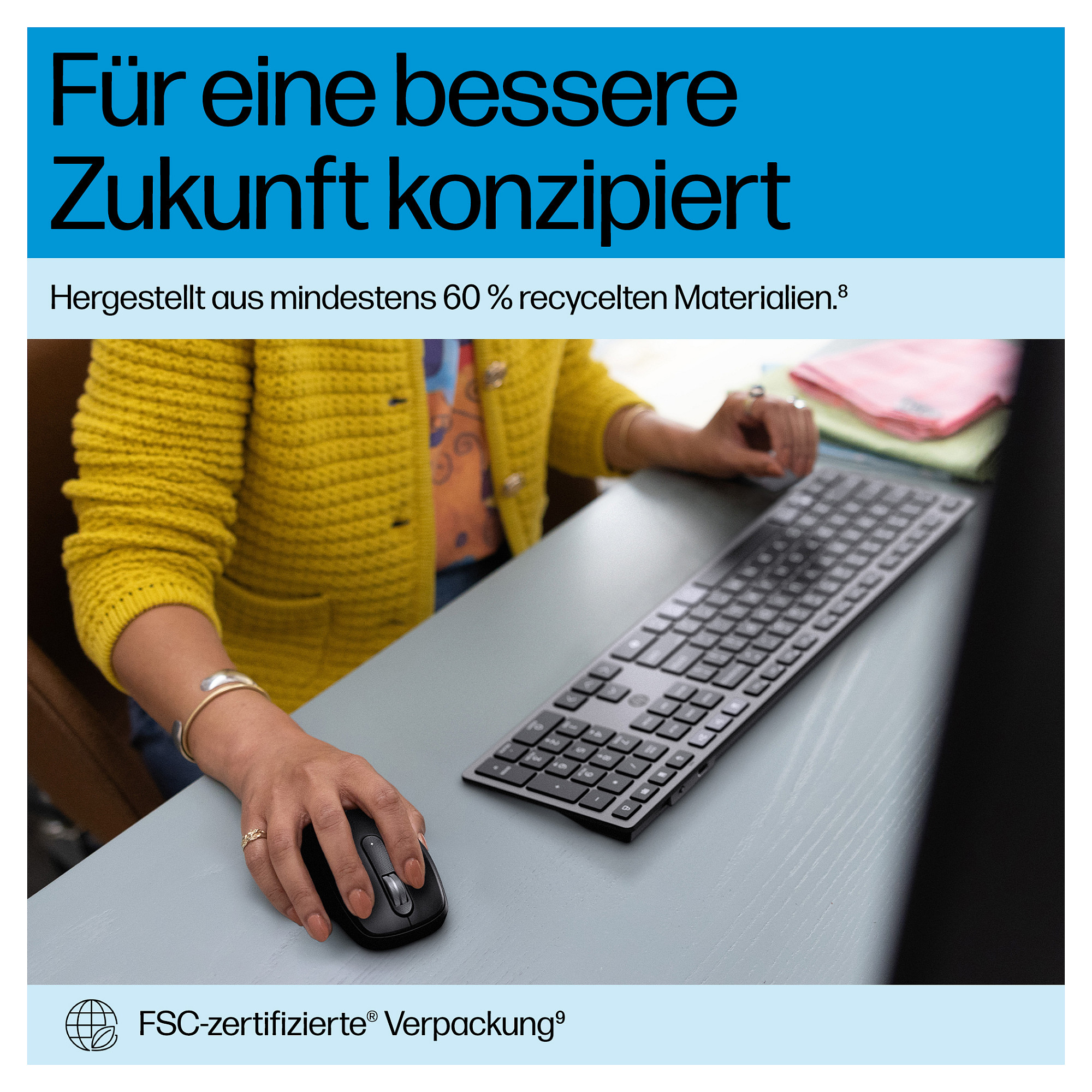 Tipkovnica HP HP 725 Multi-Device Rechargeable Wireless Keyboard - German version – internacionalna non HR tipkovnica-13