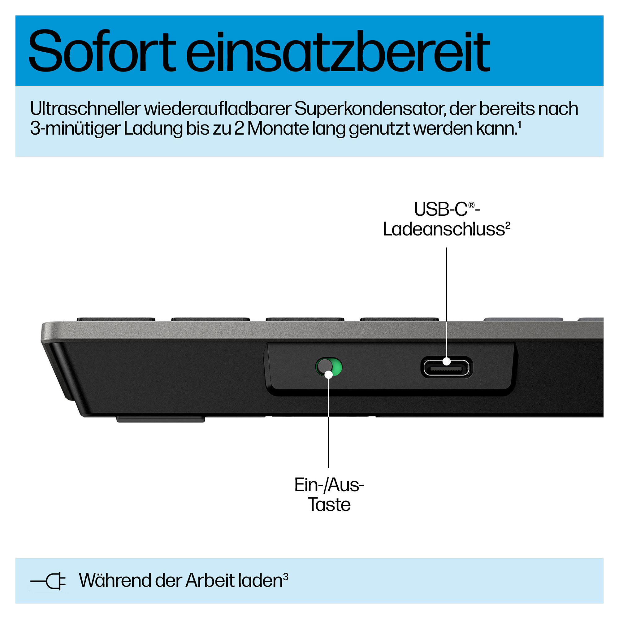 Tipkovnica HP HP 725 Multi-Device Rechargeable Wireless Keyboard - German version – internacionalna non HR tipkovnica-15