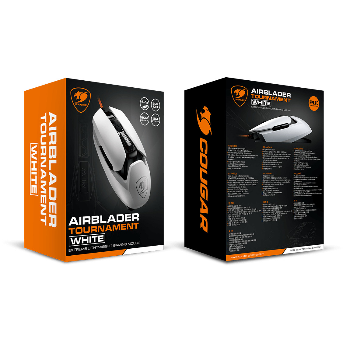 Gaming miš COUGAR AirBlader Tournament kabelski bijeli-7