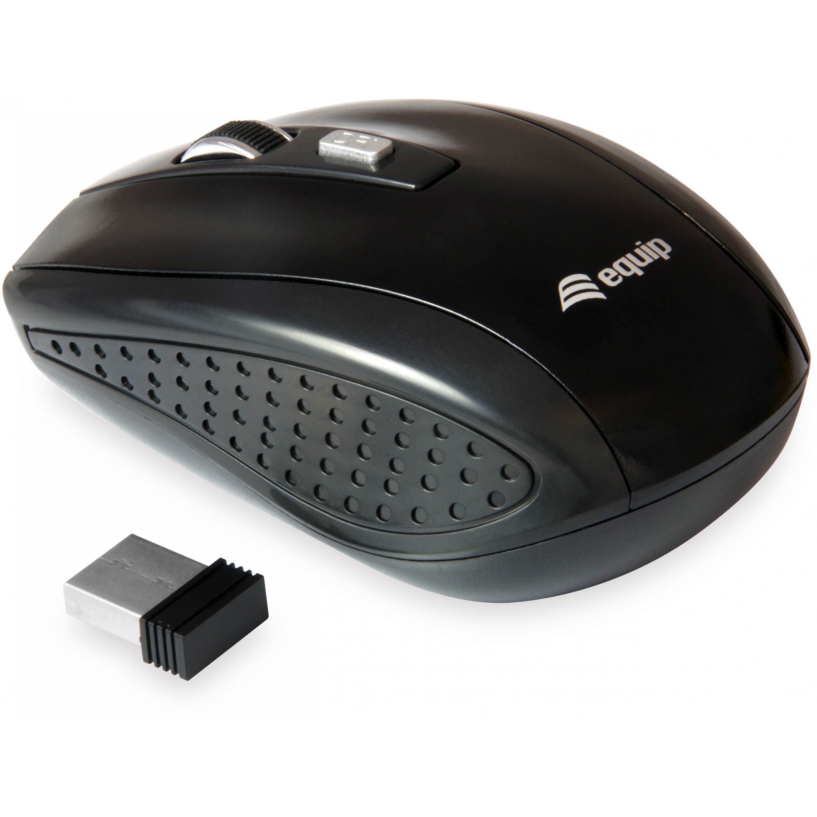 Optička miš EQUIP Optische Maus kabellos USB Travel 4 Tasten R+L crna boja-0