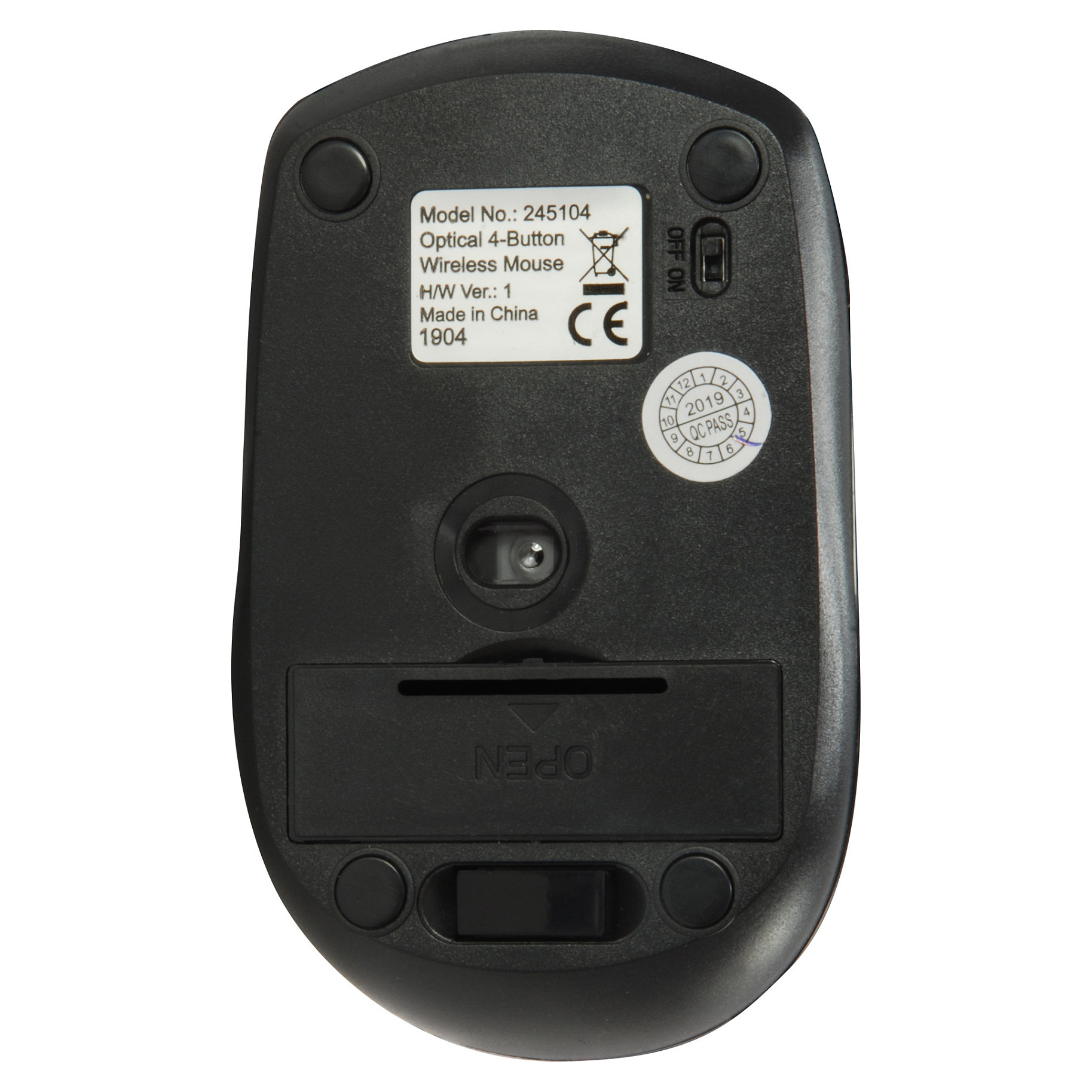 Optička miš EQUIP Optische Maus kabellos USB Travel 4 Tasten R+L crna boja-3
