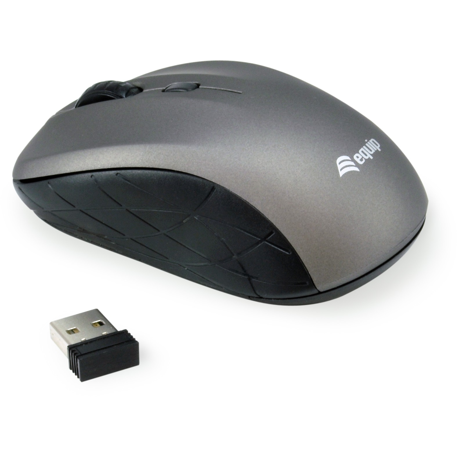 Optička miš EQUIP Optische Maus kabellos USB Mini R+L siva-3