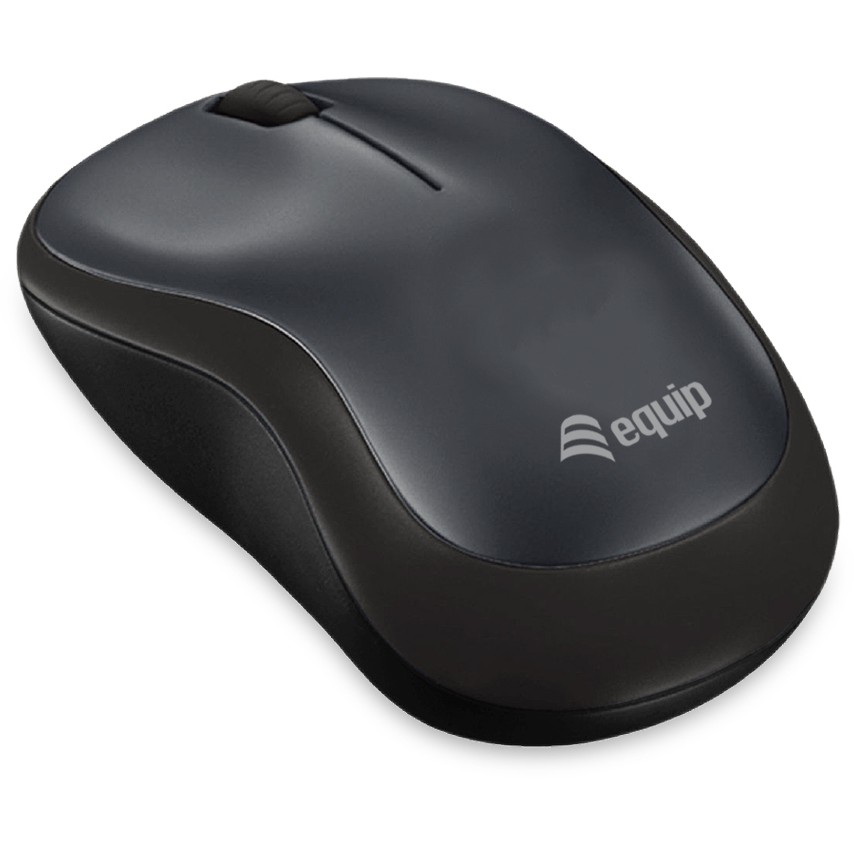 Optička miš EQUIP Optische Maus kabellos USB Komfort R+L crna boja-0