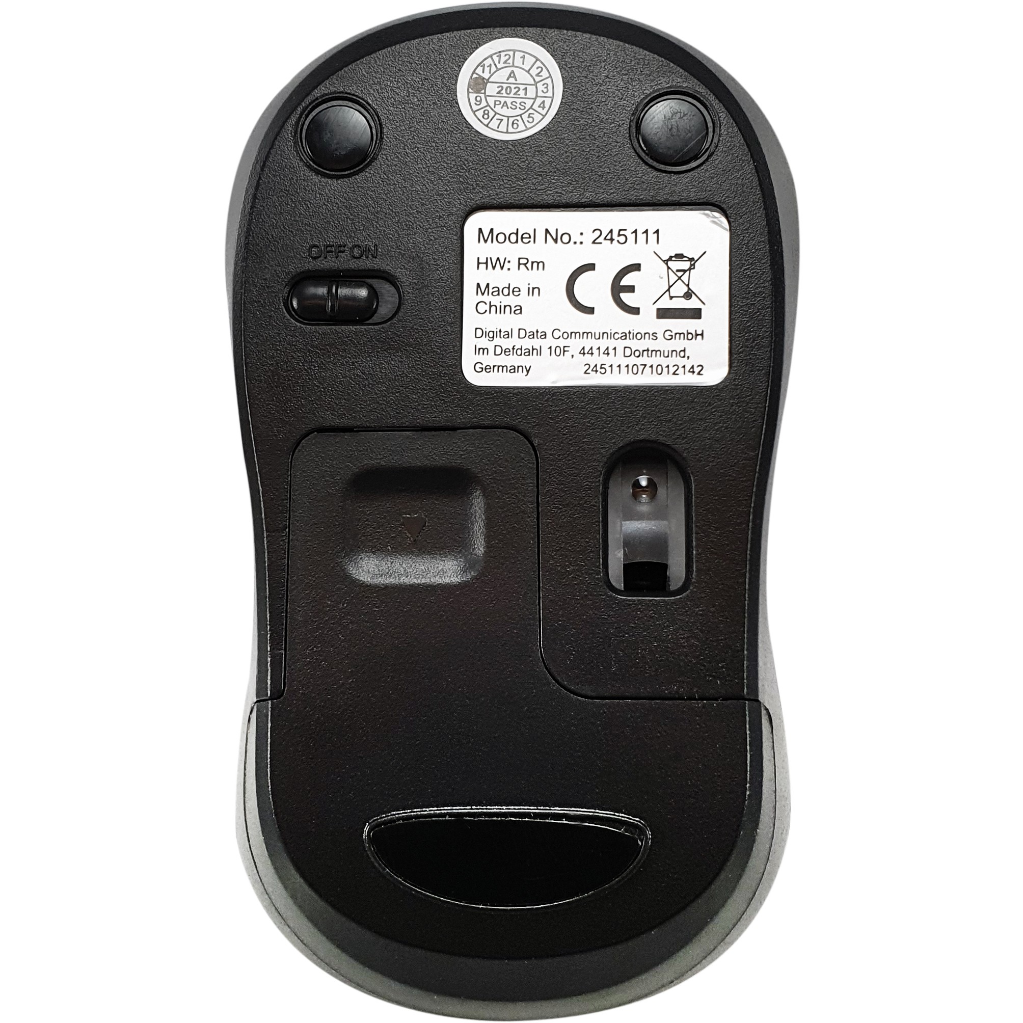 Optička miš EQUIP Optische Maus kabellos USB Komfort R+L crna boja-1