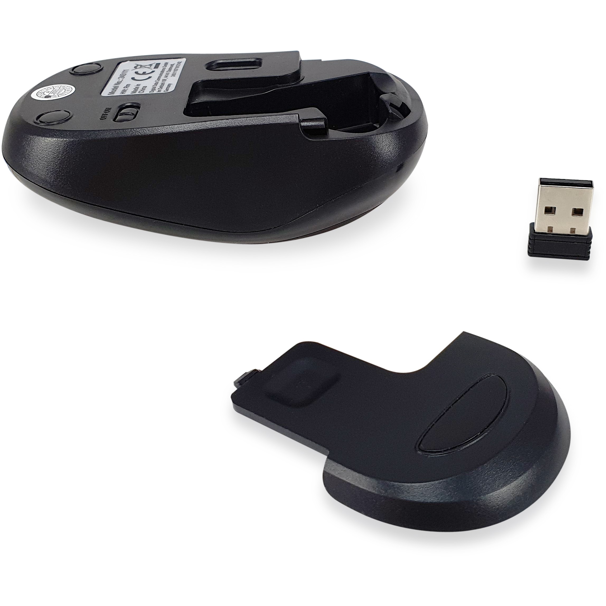 Optička miš EQUIP Optische Maus kabellos USB Komfort R+L crna boja-2