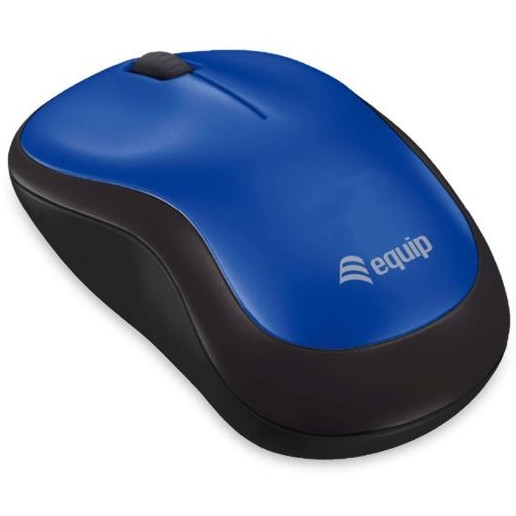 Optička miš EQUIP Optische Maus kabellos USB Komfort R+L plava-0