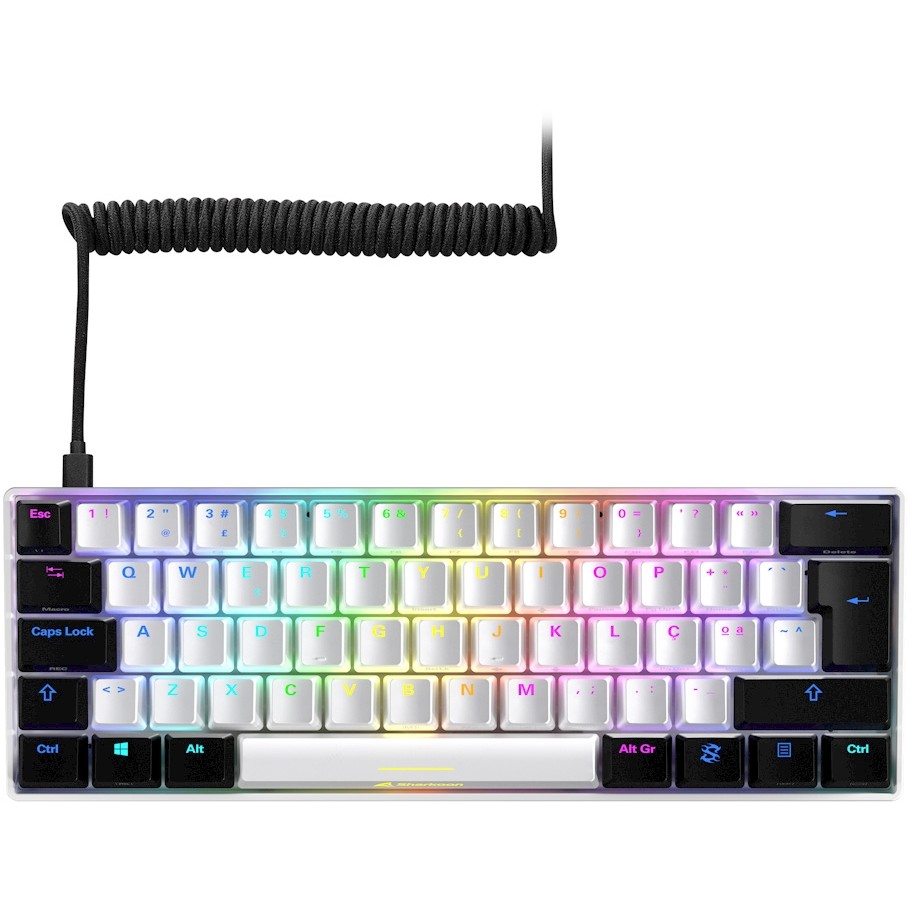 Tipkovnica SHARKOON SKILLER SGK50 S4 (wei. IT-Layout, Kailh Red) – internacionalna non HR tipkovnica-1
