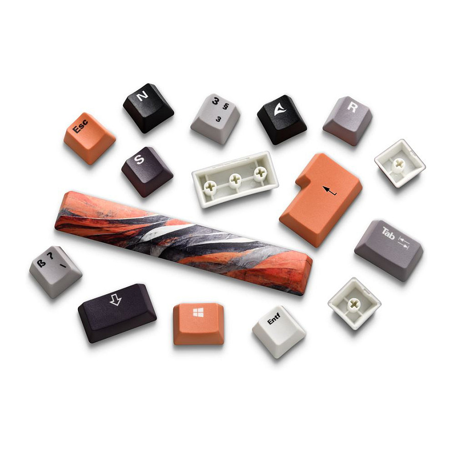 Gaming tipkovnica SHARKOON SKILLER SGK50 S3 Design Bundle D6 (60% format, narančasta/siva)-4
