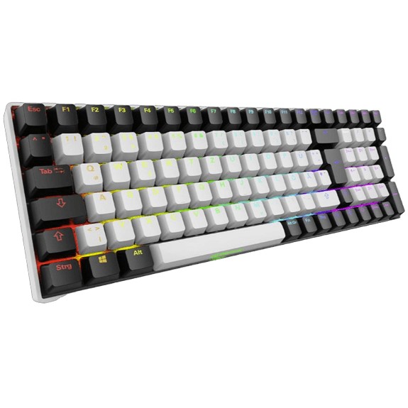 Tipkovnica SHARKOON SKILLER SGK50 S2 (wei. DE-Layout, Gateron Brown) – internacionalna non HR tipkovnica-0