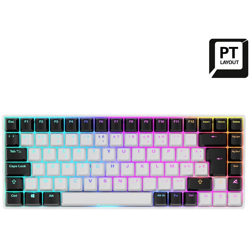 Tipkovnica SHARKOON SKILLER SGK50 S3 (wei. PT-Layout. Gateron Yellow) – internacionalna non HR tipkovnica-0
