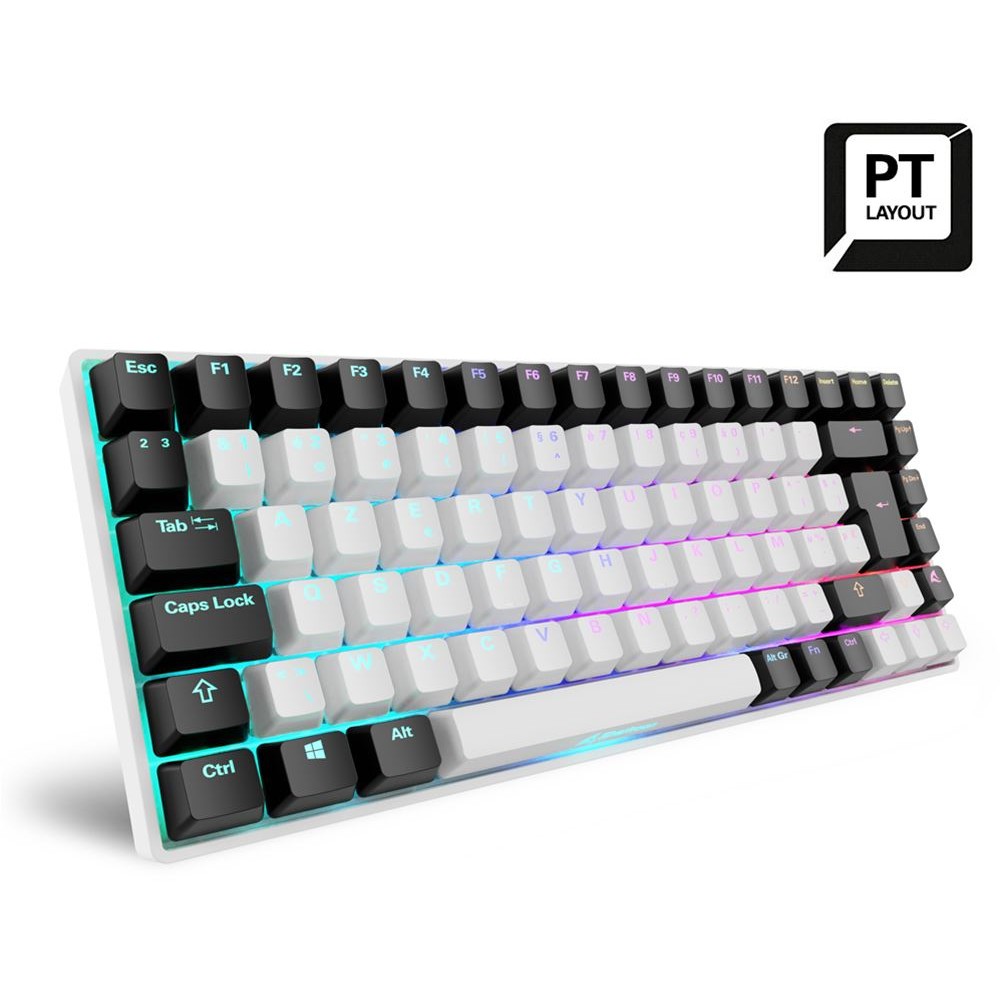 Tipkovnica SHARKOON SKILLER SGK50 S3 (wei. PT-Layout. Gateron Yellow) – internacionalna non HR tipkovnica-1