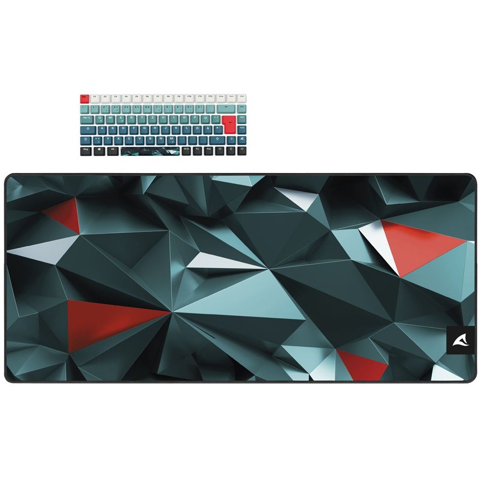 Mehanička tipkovnica SHARKOON SKILLER SGK50 S3 (Design Bundle D1, Hot-Swap, RGB, sivo-zeleno-crvena)
