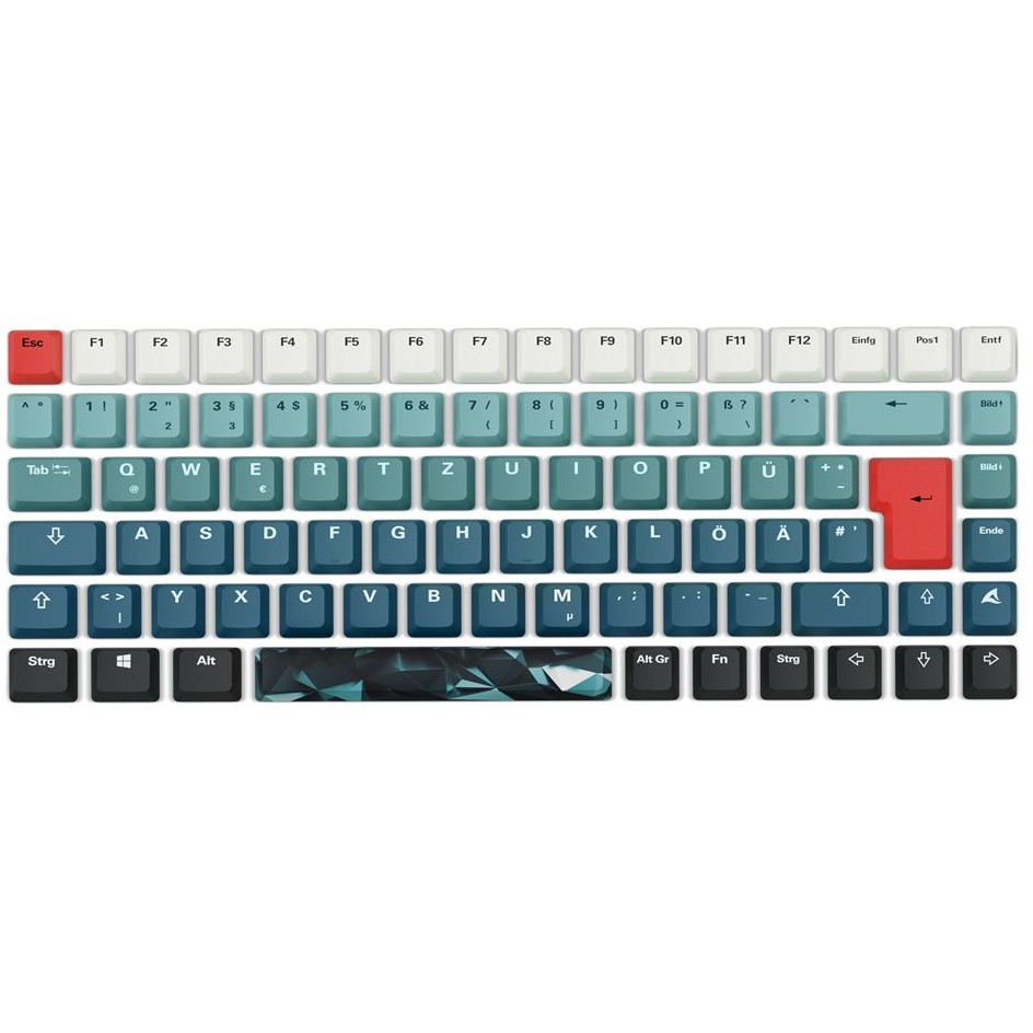 Mehanička tipkovnica SHARKOON SKILLER SGK50 S3 (Design Bundle D1, Hot-Swap, RGB, sivo-zeleno-crvena)-2