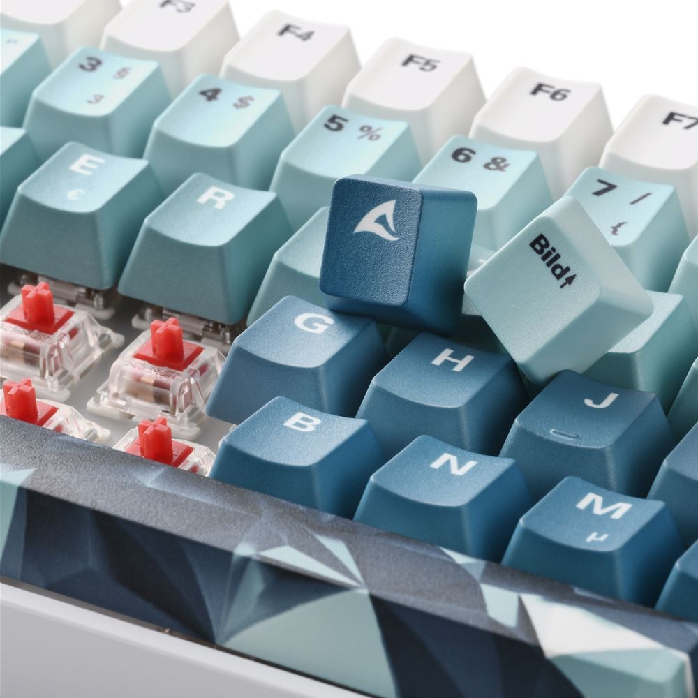 Mehanička tipkovnica SHARKOON SKILLER SGK50 S3 (Design Bundle D1, Hot-Swap, RGB, sivo-zeleno-crvena)-3