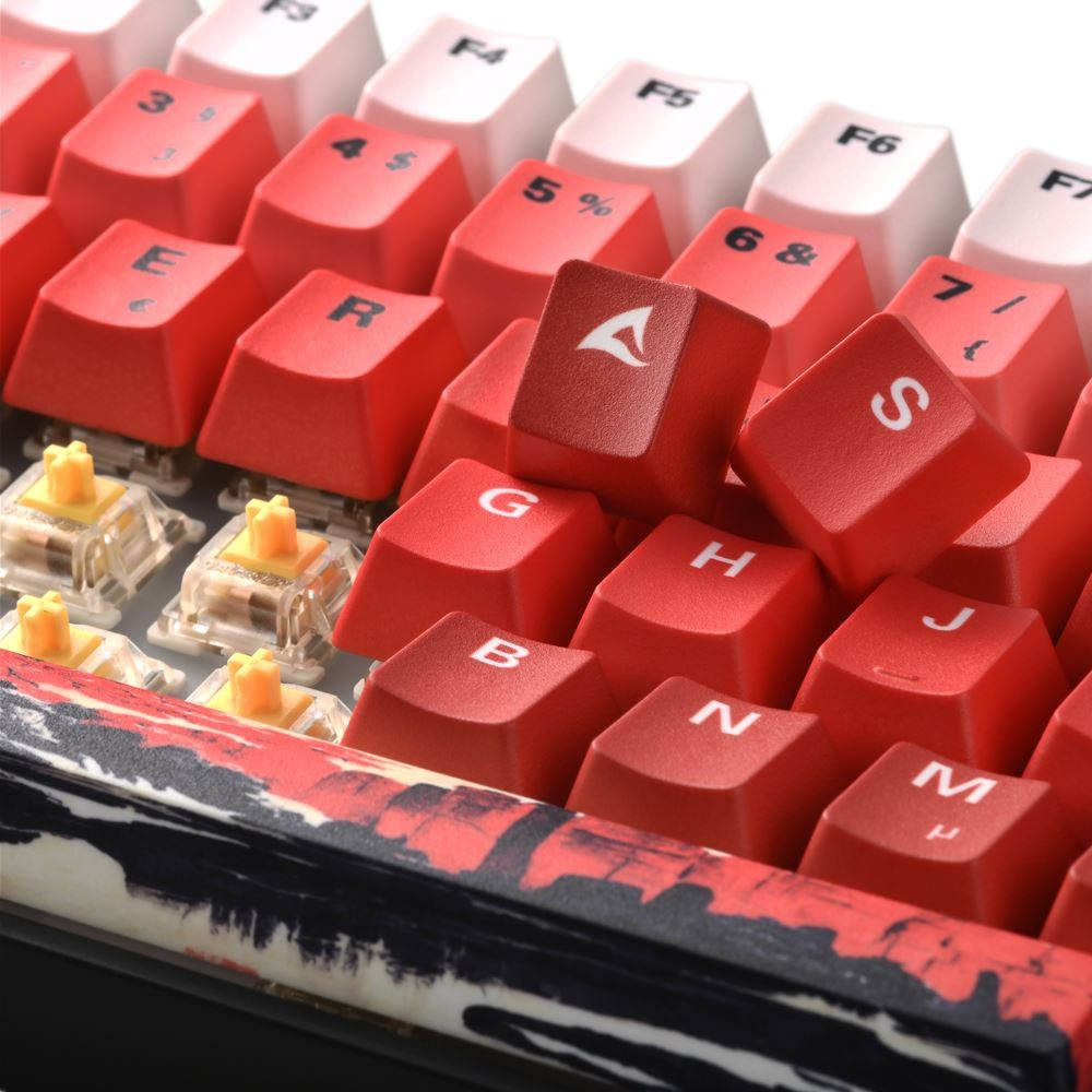 SET DODATAKA SHARKOON SKILLER SGK50 S3 Design Bundle D3 (PBT kapice za tipke, XXL podloga za miš, crveno/crna)-3