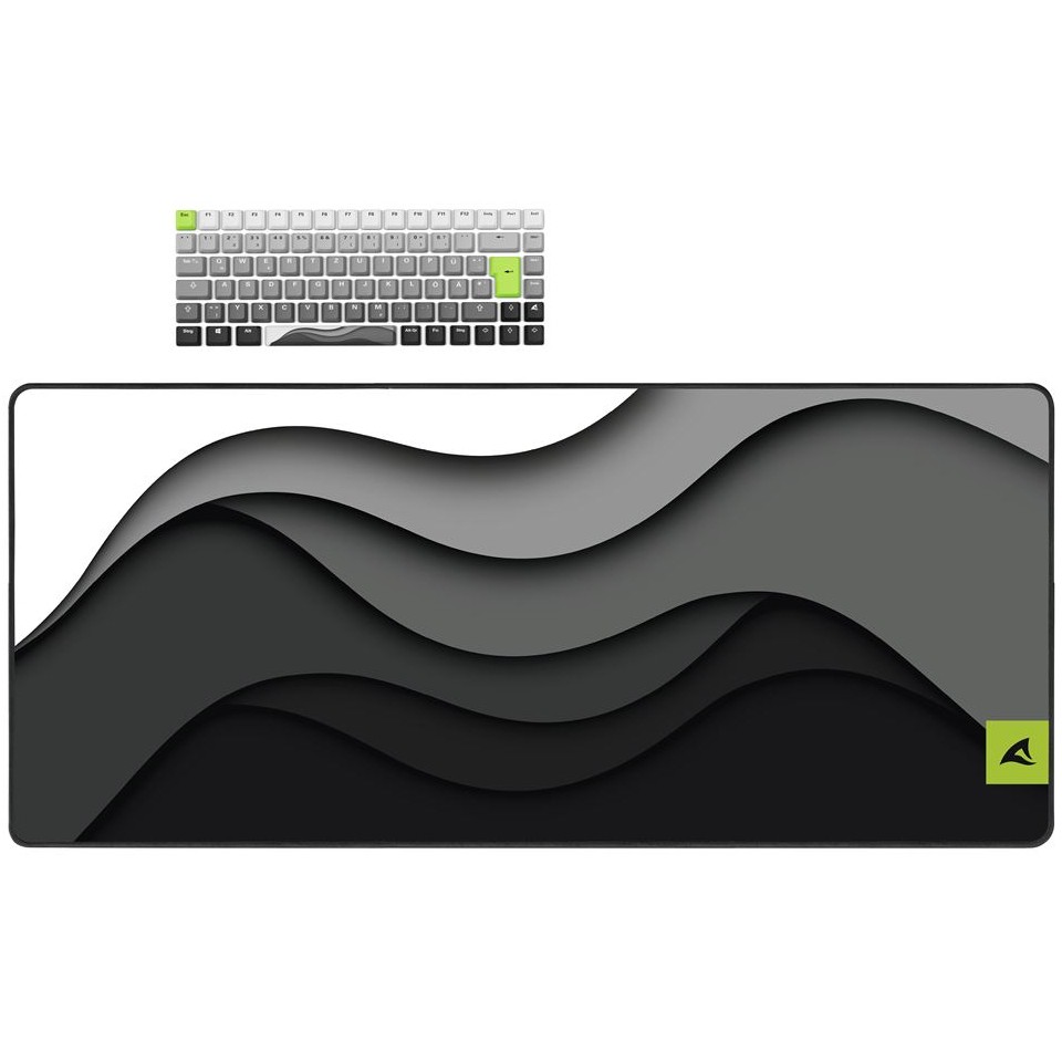 Set tipkovnice i podloge SHARKOON SKILLER SGK50 S3 Design Bundle D5 (siva/neon-zelena)-0