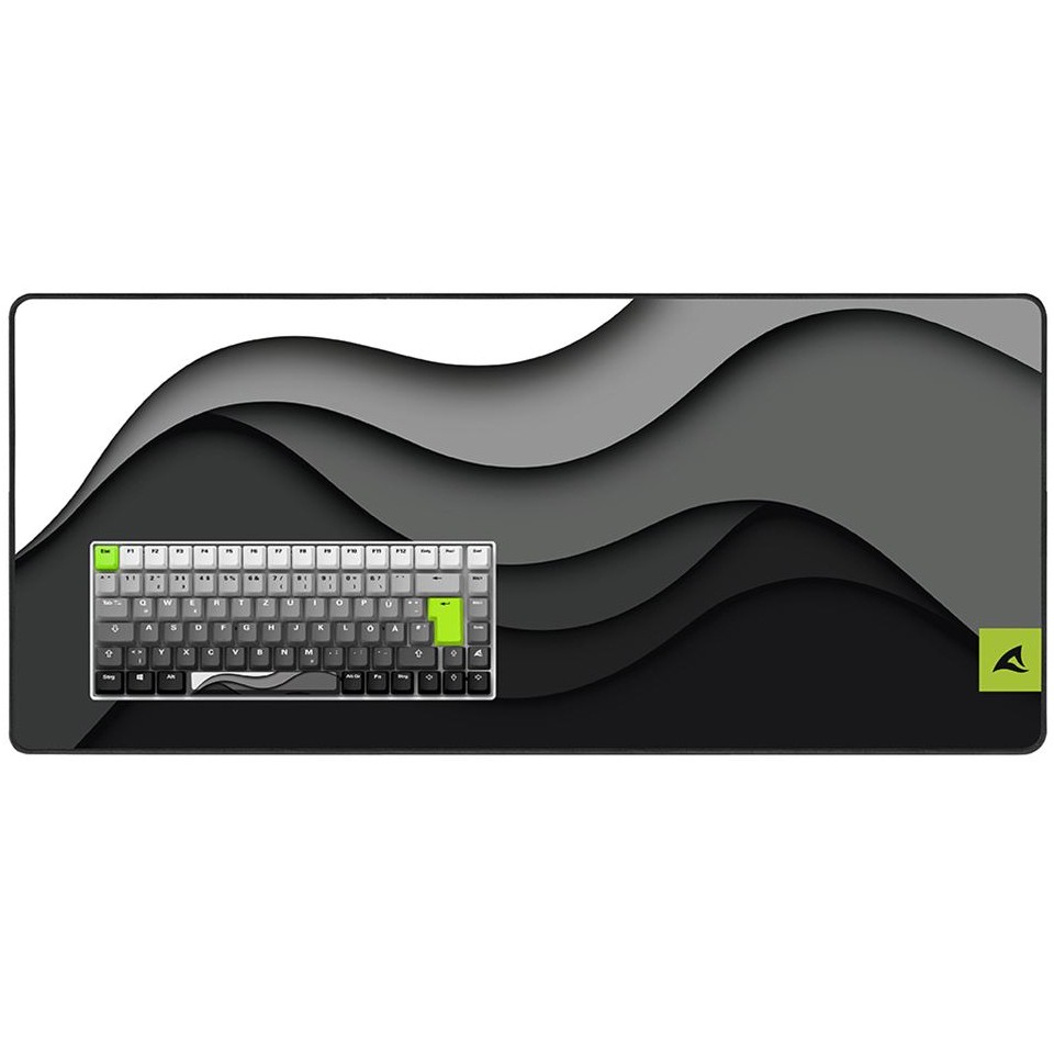 Set tipkovnice i podloge SHARKOON SKILLER SGK50 S3 Design Bundle D5 (siva/neon-zelena)-1